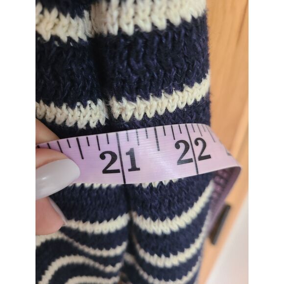 J Crew Linen Cotton Blue Breton Stripe French Sailor Sweater MEDIUM Nautical - Picture 6 of 7